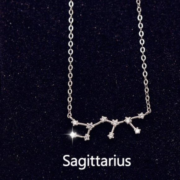 925 Sterling Silver Zodiac Necklace--Sagittarius - Picture 1 of 3